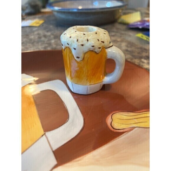 Beer platter with toothpick holder‎ - Picture 2 of 3